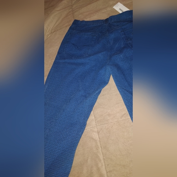 Vintage Gianni Versace Classic Greca Monogram Jeans – Rare Blue All-Over Greek K - Picture 3 of 7